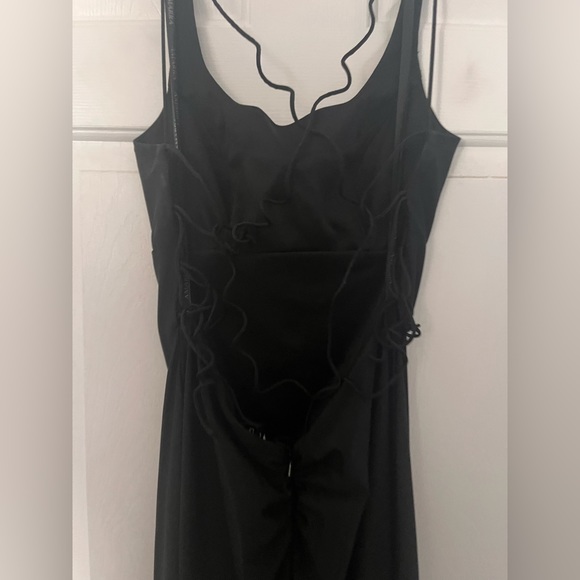 Black Amarra Prom Dress Size 4 Lace up Back - Picture 2 of 5